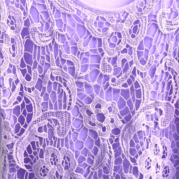 Tobi Purple Lace Sleeveless Tank Top - Picture 3 of 6
